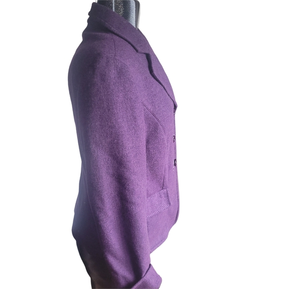 Steilmann Plum Colored Wool Blend Blazer 10 - Picture 4 of 7